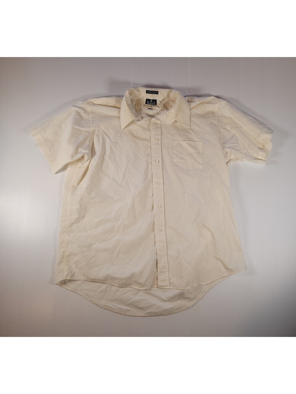 Surrey button up short sleeve shirt size 18 white button up shirt xxl  xl